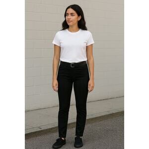 New Dickies Girl Skinny Pants Black Juniors Size 15/32 High Rise Workwear